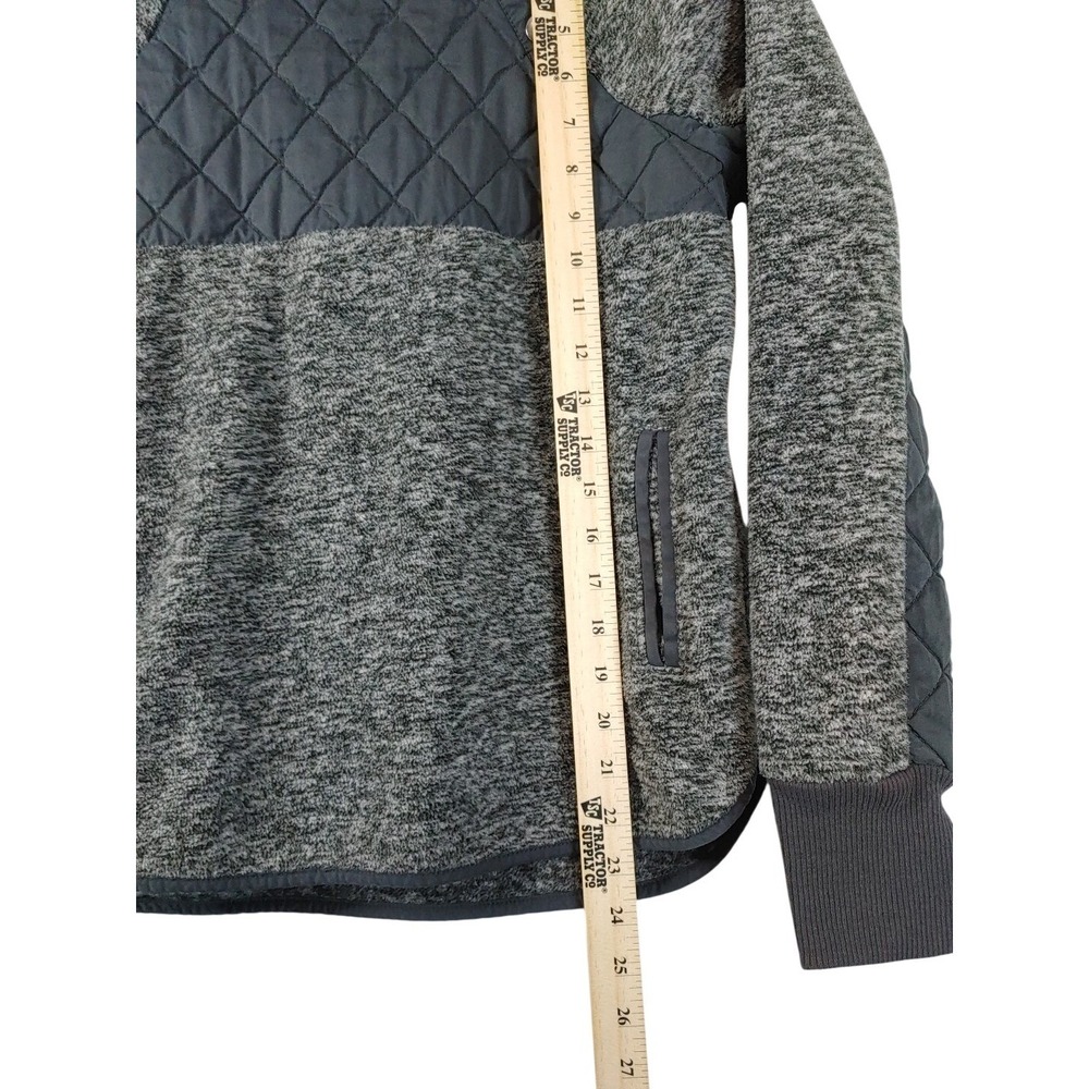 Abercrombie & Fitch Fleece 1/4 Button Snap Sweater Womens XS Gray Pullover - Picture 3 of 6